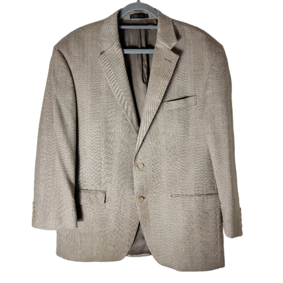 Lauren Ralph Lauren Other - Vintage Lauren Ralph Lauren men cream brown silk wool blend blazer size 44R